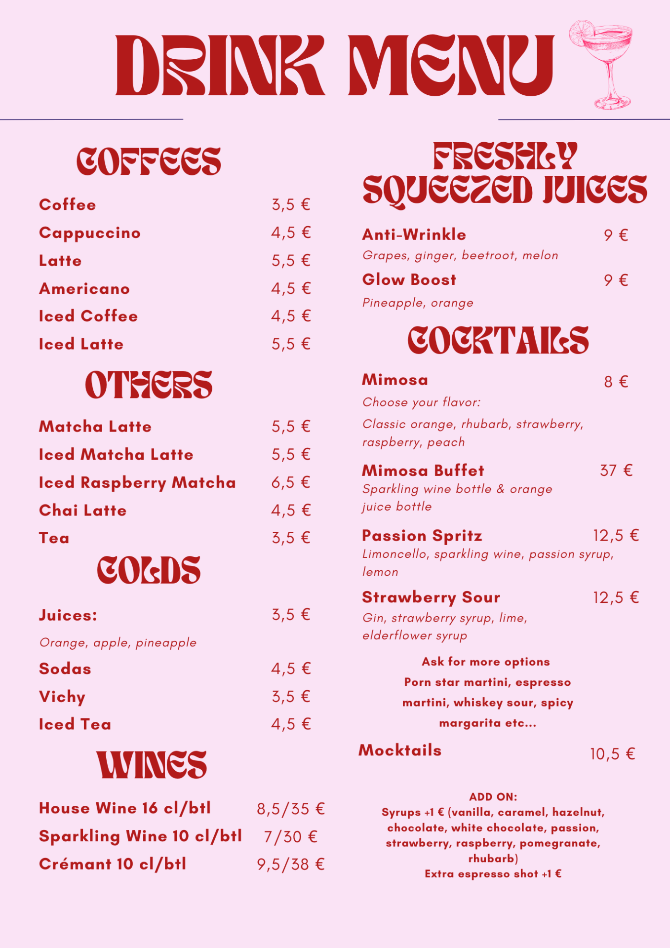 Juoma menu
